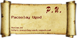 Pacsolay Ugod névjegykártya